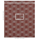 Schumacher Maracena Jacquard Red Fabric - Eade's Wallpaper