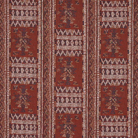 Schumacher Maracena Jacquard Red Fabric - Eade's Wallpaper