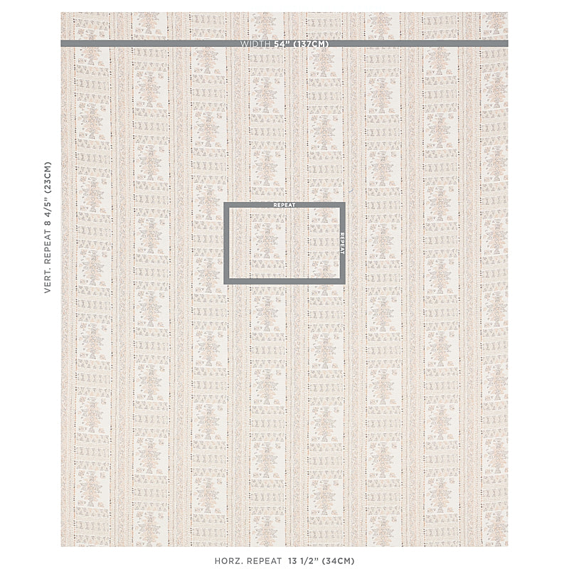 Schumacher Maracena Jacquard Natural Fabric - Eade's Wallpaper
