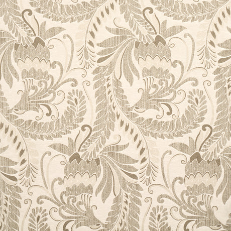 Schumacher Orley Jaquard Neutral Fabric - Eade's Wallpaper