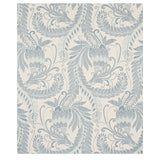 Schumacher Orley Jaquard Blue On Light Blue Fabric - Eade's Wallpaper