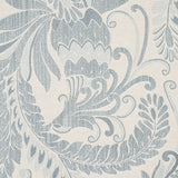 Schumacher Orley Jaquard Blue On Light Blue Fabric - Eade's Wallpaper