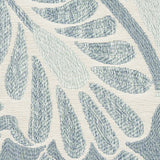 Schumacher Orley Jaquard Blue On Light Blue Fabric - Eade's Wallpaper