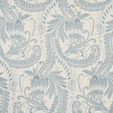 Schumacher Orley Jaquard Blue On Light Blue Fabric - Eade's Wallpaper