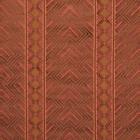 Schumacher Parvin Velvet Copper Fabric - Eade's Wallpaper