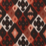 Schumacher Sasha Diamond Ikat Terracotta Fabric - Eade's Wallpaper