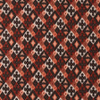 Schumacher Sasha Diamond Ikat Terracotta Fabric - Eade's Wallpaper