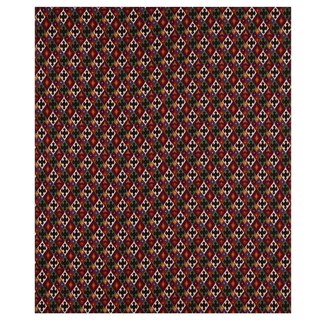Schumacher Sasha Diamond Ikat Jade And Plum Fabric - Eade's Wallpaper