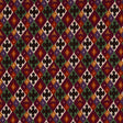 Schumacher Sasha Diamond Ikat Jade And Plum Fabric - Eade's Wallpaper