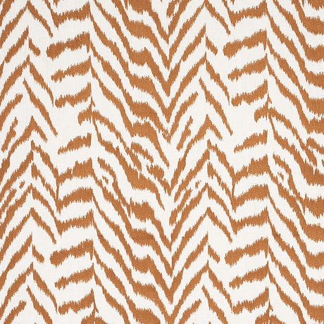 Schumacher Quincy Embroidery On Linen Toast Fabric - Eade's Wallpaper