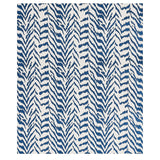 Schumacher Quincy Embroidery On Linen Navy Fabric - Eade's Wallpaper