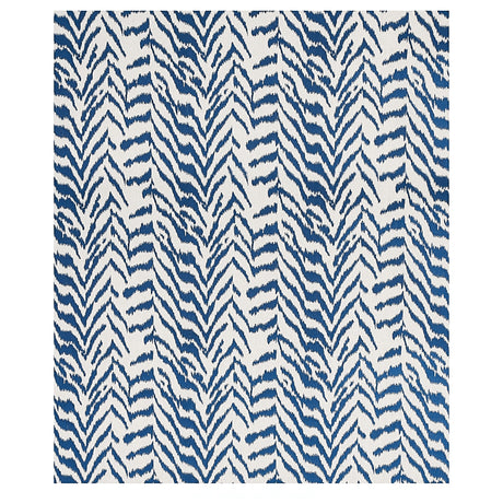 Schumacher Quincy Embroidery On Linen Navy Fabric - Eade's Wallpaper