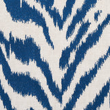 Schumacher Quincy Embroidery On Linen Navy Fabric - Eade's Wallpaper