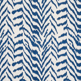 Schumacher Quincy Embroidery On Linen Navy Fabric - Eade's Wallpaper