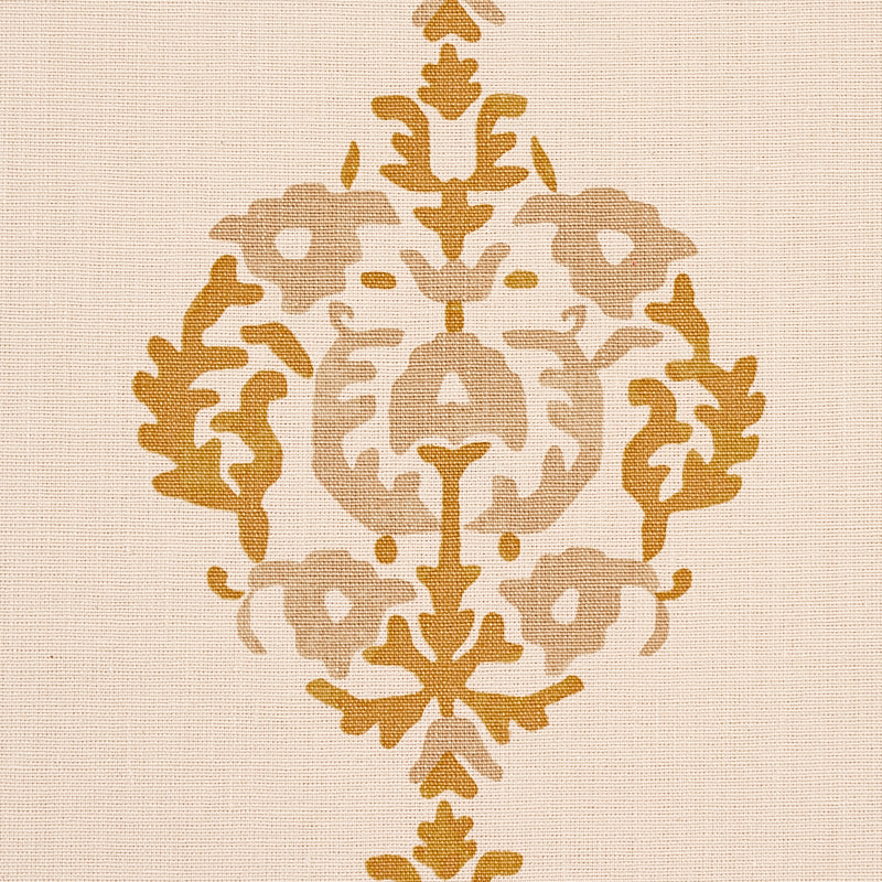 Schumacher Constantine Natural & Ochre Fabric