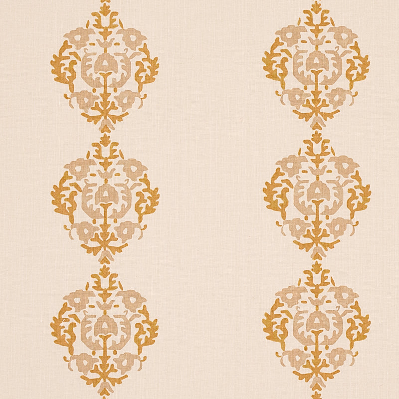 Schumacher Constantine Natural & Ochre Fabric