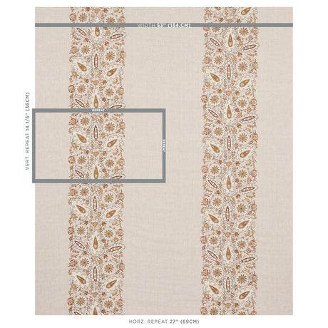 Schumacher Anatolia Embroidery Natural Fabric