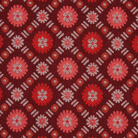 Schumacher Larissa Burgundy Fabric - Eade's Wallpaper