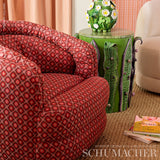 Schumacher Larissa Burgundy Fabric - Eade's Wallpaper