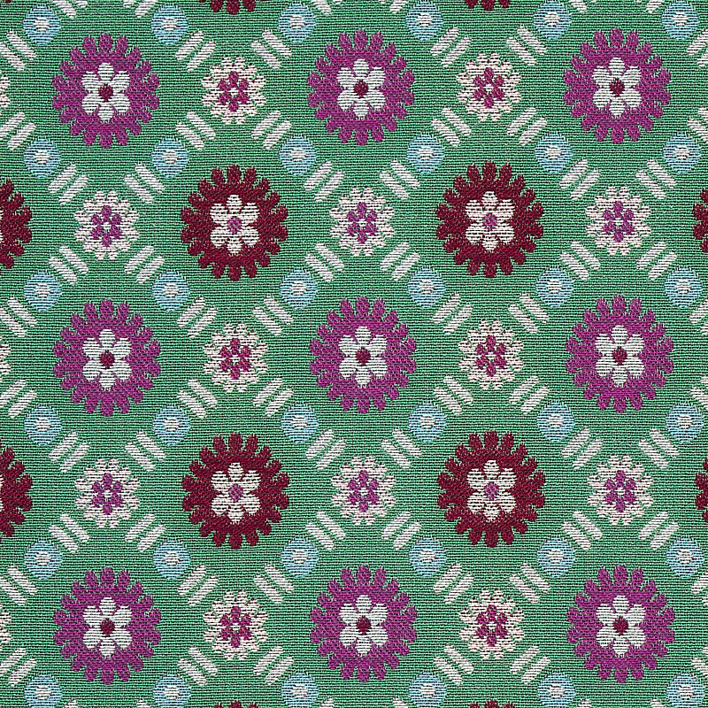 Schumacher Larissa Jade Fabric - Eade's Wallpaper