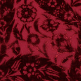 Schumacher Saz Paisley Silk Velvet Burgundy Fabric - Eade's Wallpaper