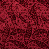 Schumacher Saz Paisley Silk Velvet Burgundy Fabric - Eade's Wallpaper