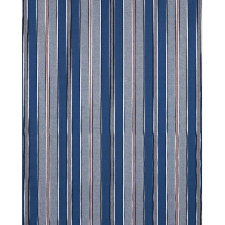 Schumacher Scoop Hand Woven Stripe Neptune Fabric - Eade's Wallpaper