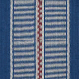 Schumacher Scoop Hand Woven Stripe Neptune Fabric - Eade's Wallpaper