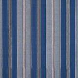 Schumacher Scoop Hand Woven Stripe Neptune Fabric - Eade's Wallpaper