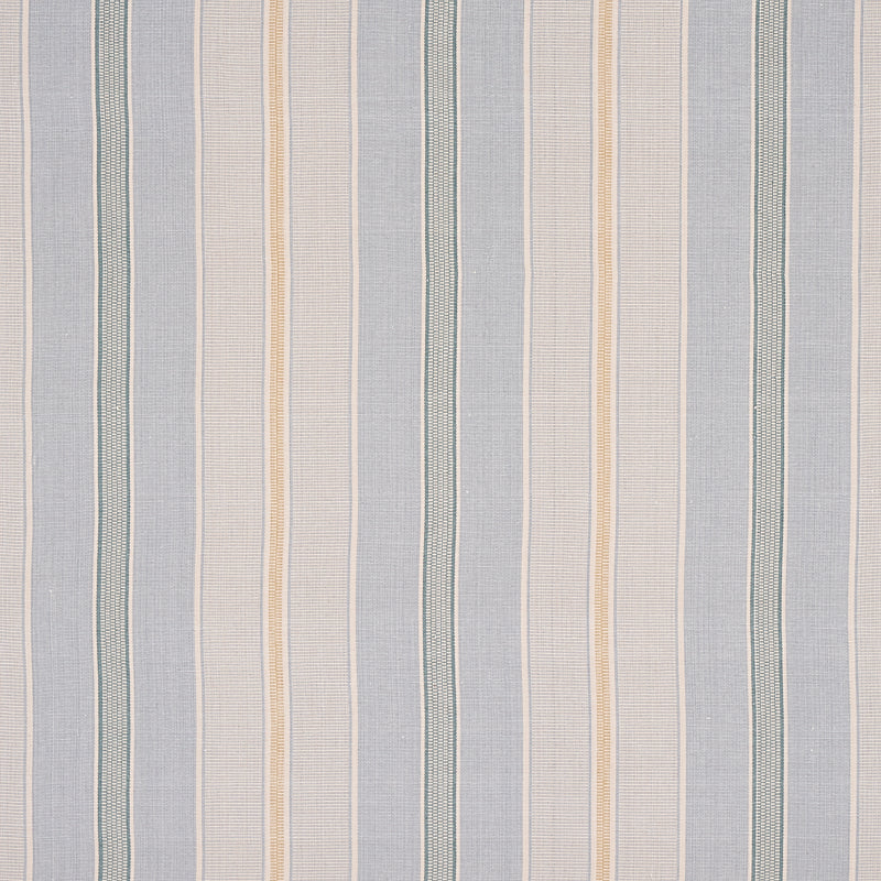 Schumacher Scoop Hand Woven Stripe Breeze Fabric - Eade's Wallpaper