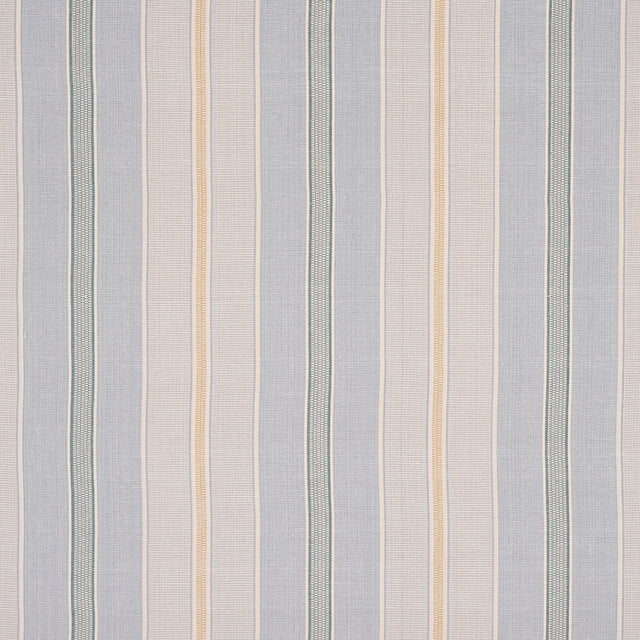 Schumacher Scoop Hand Woven Stripe Breeze Fabric - Eade's Wallpaper
