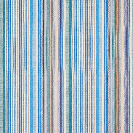 Schumacher Ripple Hand Woven Stripe Surf Fabric - Eade's Wallpaper
