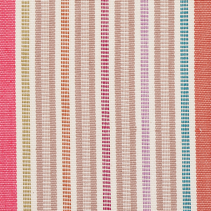 Schumacher Ripple Hand Woven Stripe Macaroon Fabric - Eade's Wallpaper