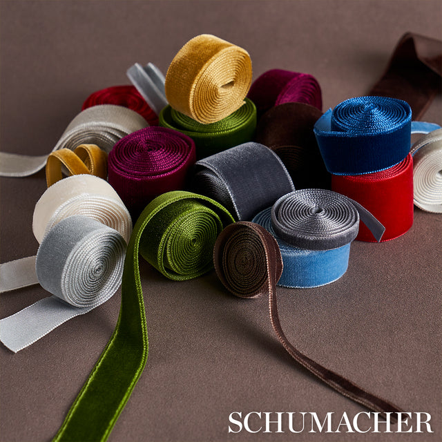 Schumacher 80950 VELVET TAPE MEDIUM in GRAPHITE Trim - PERFE