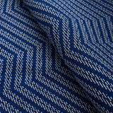 Schumacher Sparre Épinglé Cobalt Fabric - Eade's Wallpaper