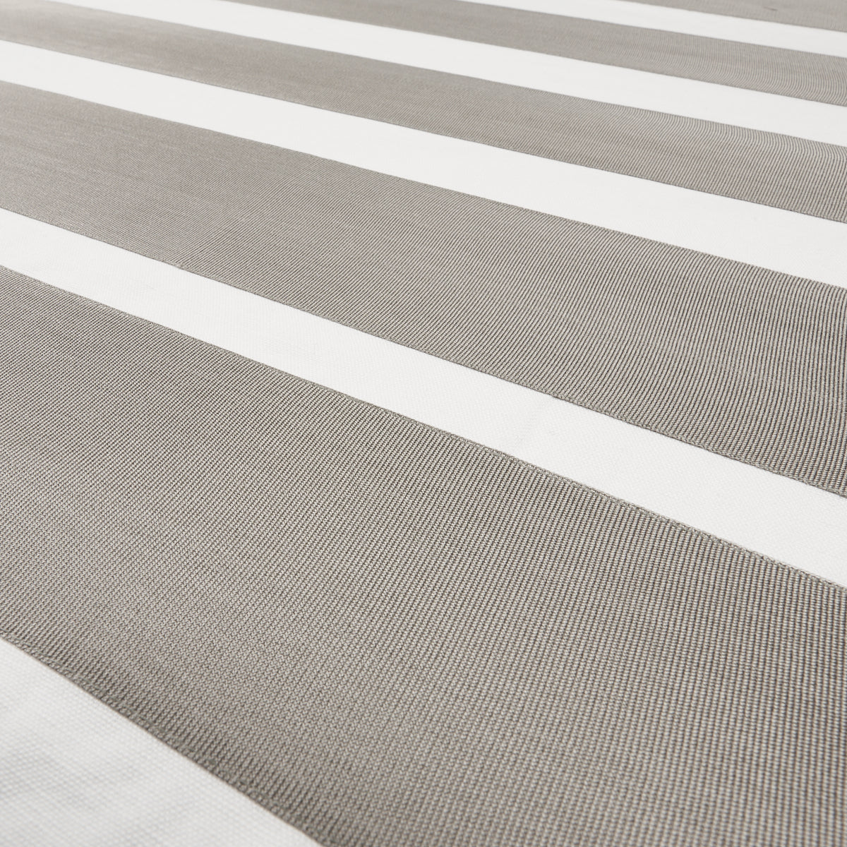 Schumacher Ribbon Appliqué Panel Grey On Ivory Fabric - Eade's Wallpaper