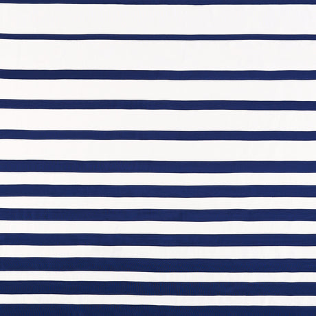 Schumacher Ribbon Appliqué Panel Navy On Ivory Fabric - Eade's Wallpaper