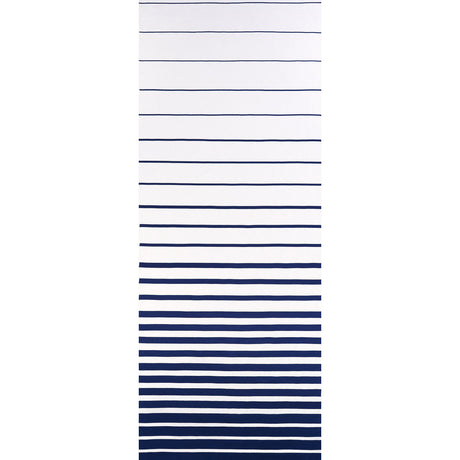 Schumacher Ribbon Appliqué Panel Navy On Ivory Fabric - Eade's Wallpaper
