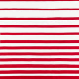 Schumacher Ribbon Appliqué Panel Red On Ivory Fabric - Eade's Wallpaper