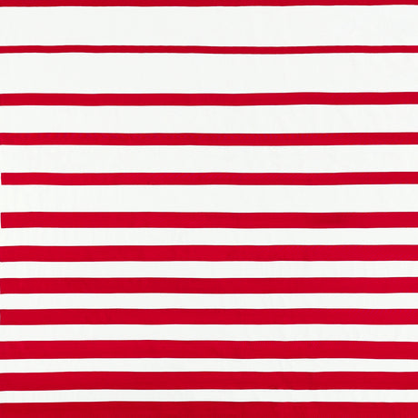 Schumacher Ribbon Appliqué Panel Red On Ivory Fabric - Eade's Wallpaper