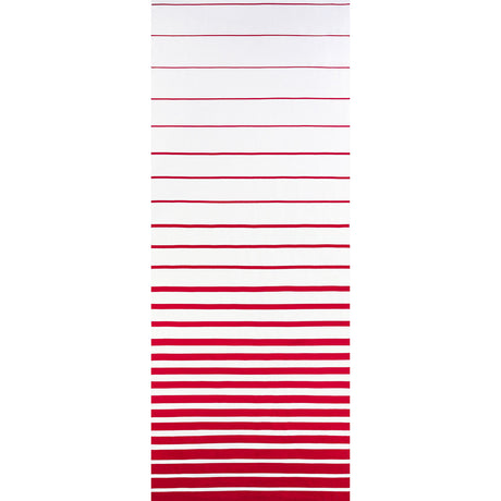 Schumacher Ribbon Appliqué Panel Red On Ivory Fabric - Eade's Wallpaper