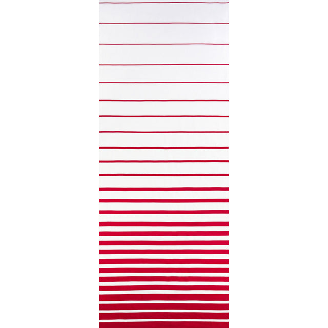 Schumacher Ribbon Appliqué Panel Red On Ivory Fabric - Eade's Wallpaper