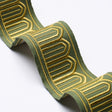 Schumacher 81152 ARCHES EMBROIDERED TAPE MEDIUM in OLIVE Tri