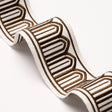 Schumacher 81154 ARCHES EMBROIDERED TAPE MEDIUM in BROWN Tri
