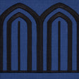 Schumacher 81160 ARCHES EMBROIDERED TAPE WIDE in BLACK ON NA