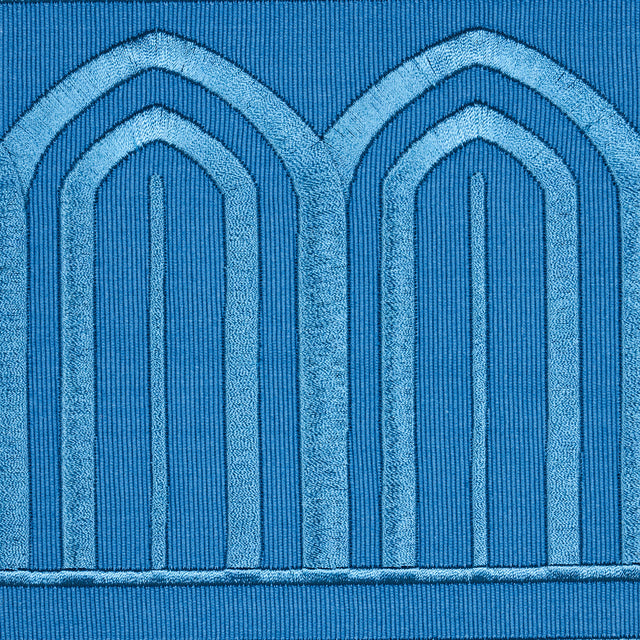 Schumacher 81161 ARCHES EMBROIDERED TAPE WIDE in TEAL Trim -