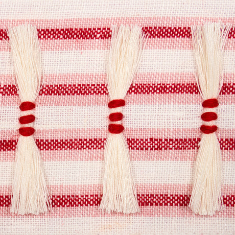 Schumacher 81202 EYELASH FRINGE in RED Trim - EMBROIDERED AN
