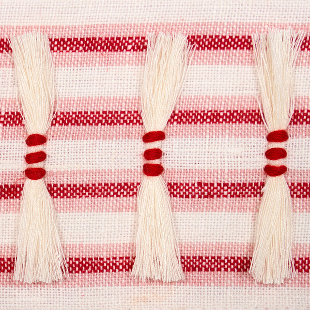 Schumacher 81202 EYELASH FRINGE in RED Trim - EMBROIDERED AN
