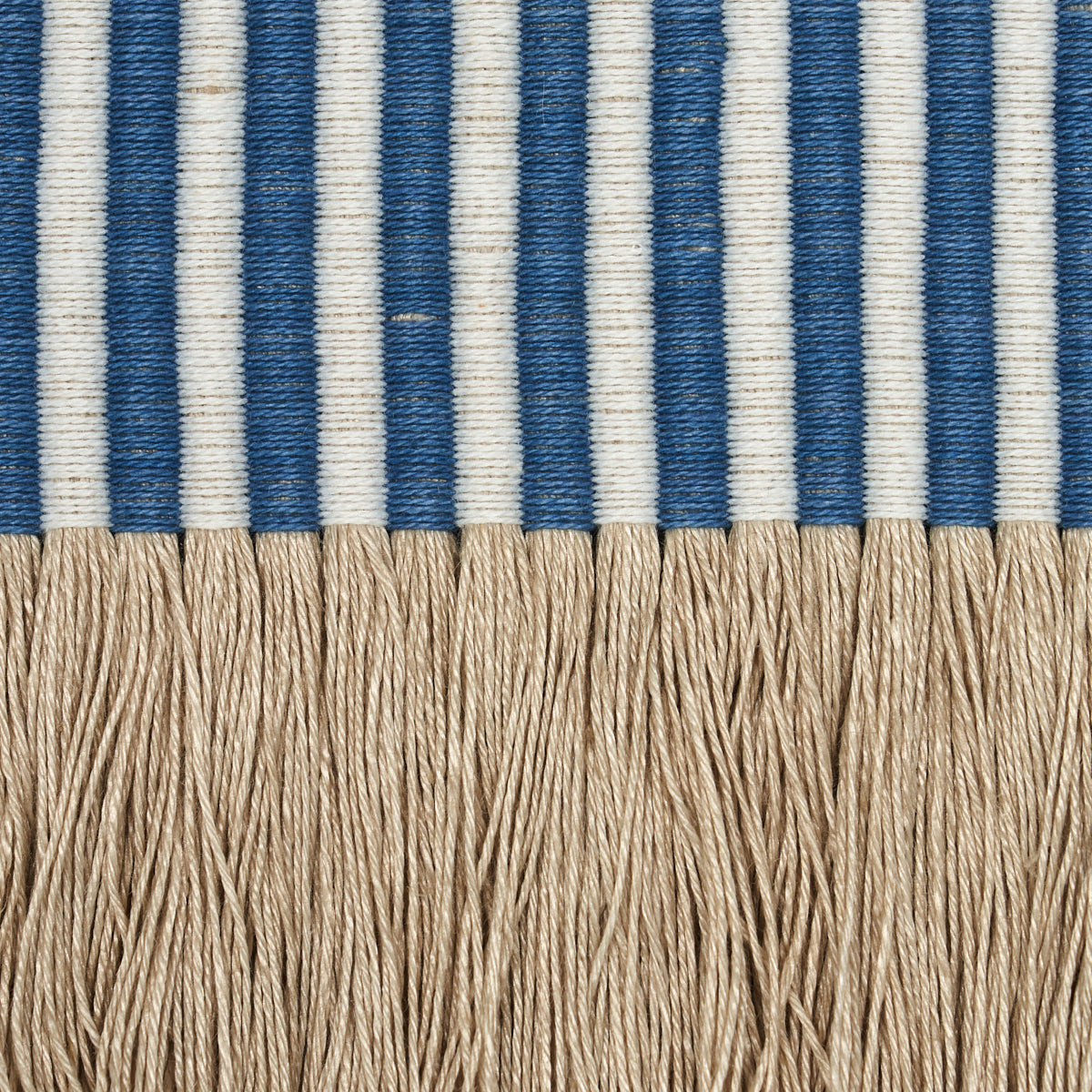 Schumacher 81211 GRAPHIC FRINGE in BLUE Trim - EMBROIDERED A