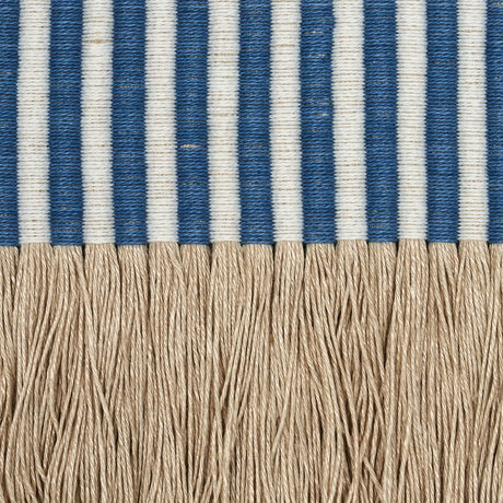 Schumacher 81211 GRAPHIC FRINGE in BLUE Trim - EMBROIDERED A